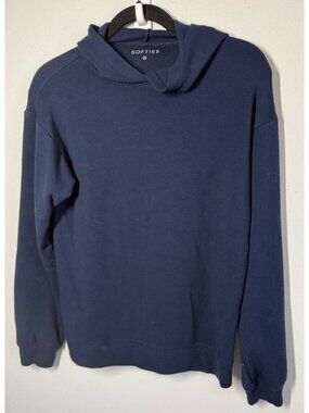 Softies Hoodie Womens XS Navy Blue Pullover Lounge Sweatshirt Cozy Casual Relax